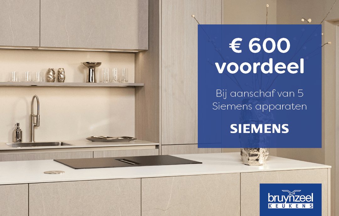 600 euro voordeel bij aanschaf van 5 siemens apparaten