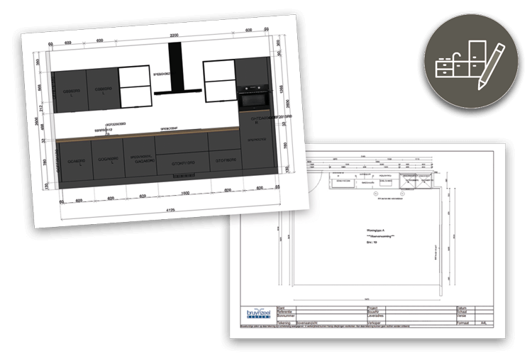 Bruynzeel Keukens 0-tekening nieuwbouw