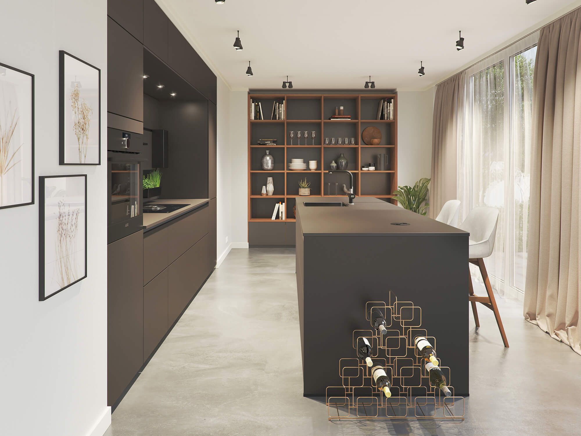 Greeploze keuken - Optima Emerald Mokkabruin