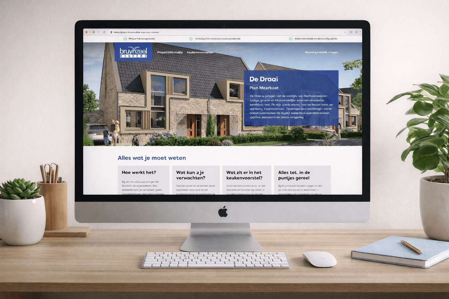 Homepage online projectomgeving