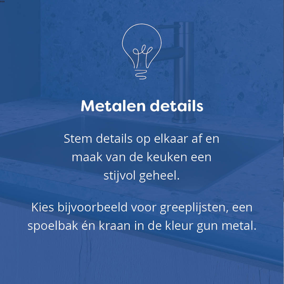 Tip metalen details keuken