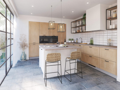 Keuken Ravenstein licht eiken en wit