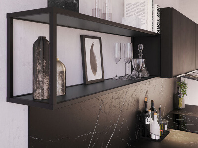 Open regaal kast