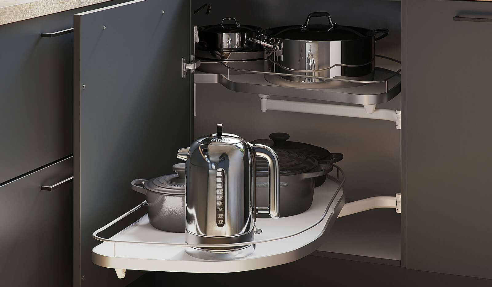 Keuken Matterhorn rotsgrijs - onderhoekkast Le Mans