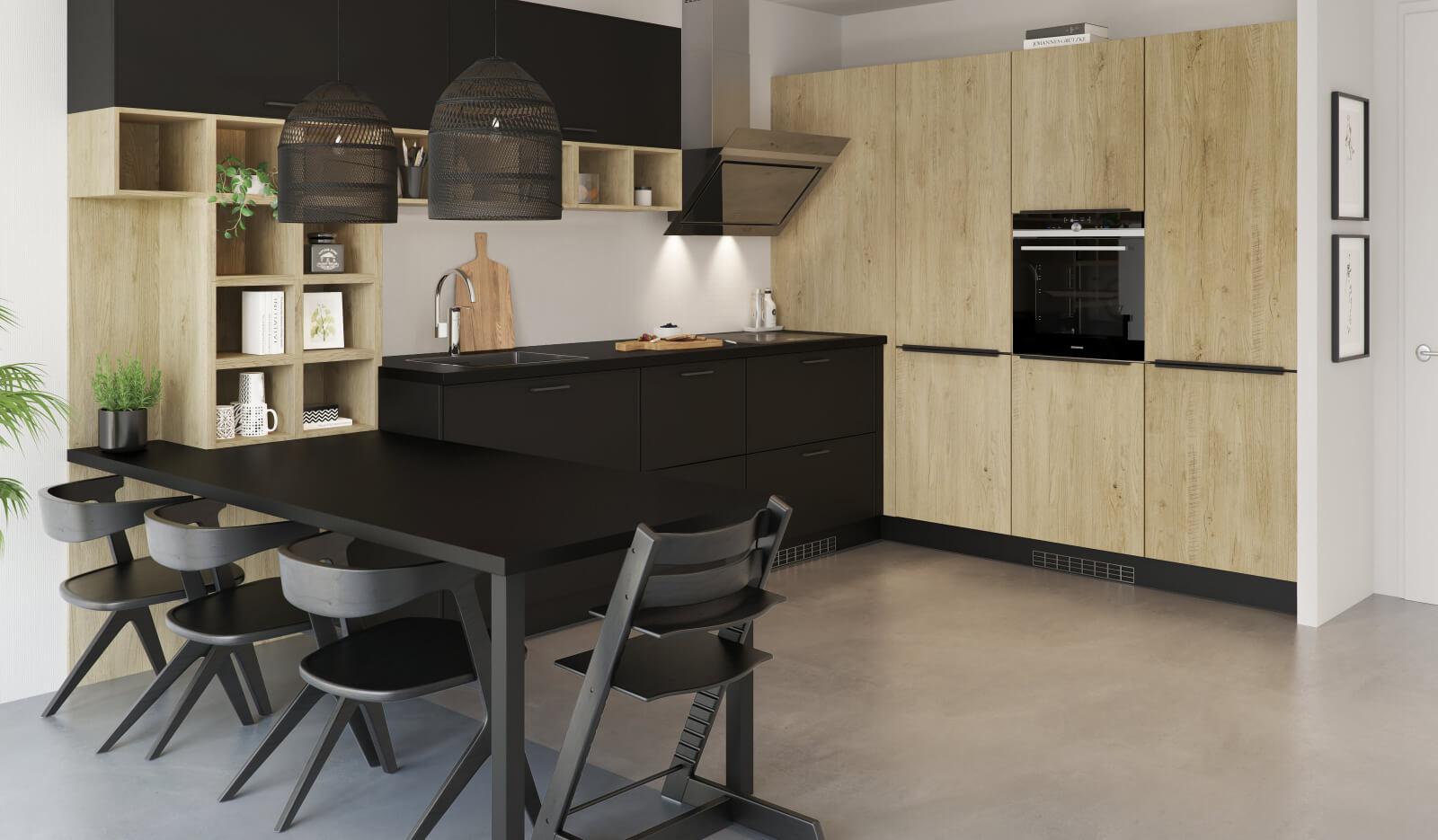 Keuken Brighton zwart - luxe keuken