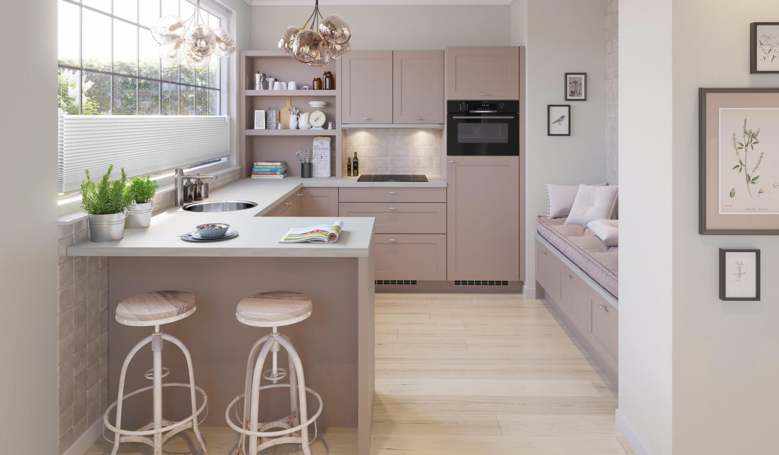 Keuken Allure leem - zithoek
