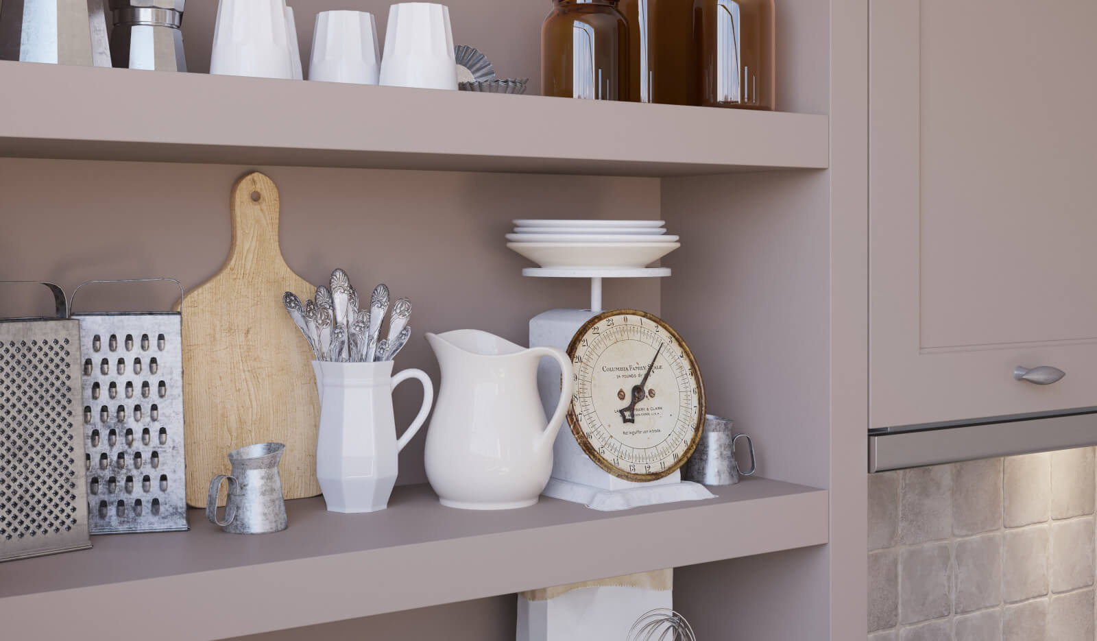 Keuken Allure leem - open kast