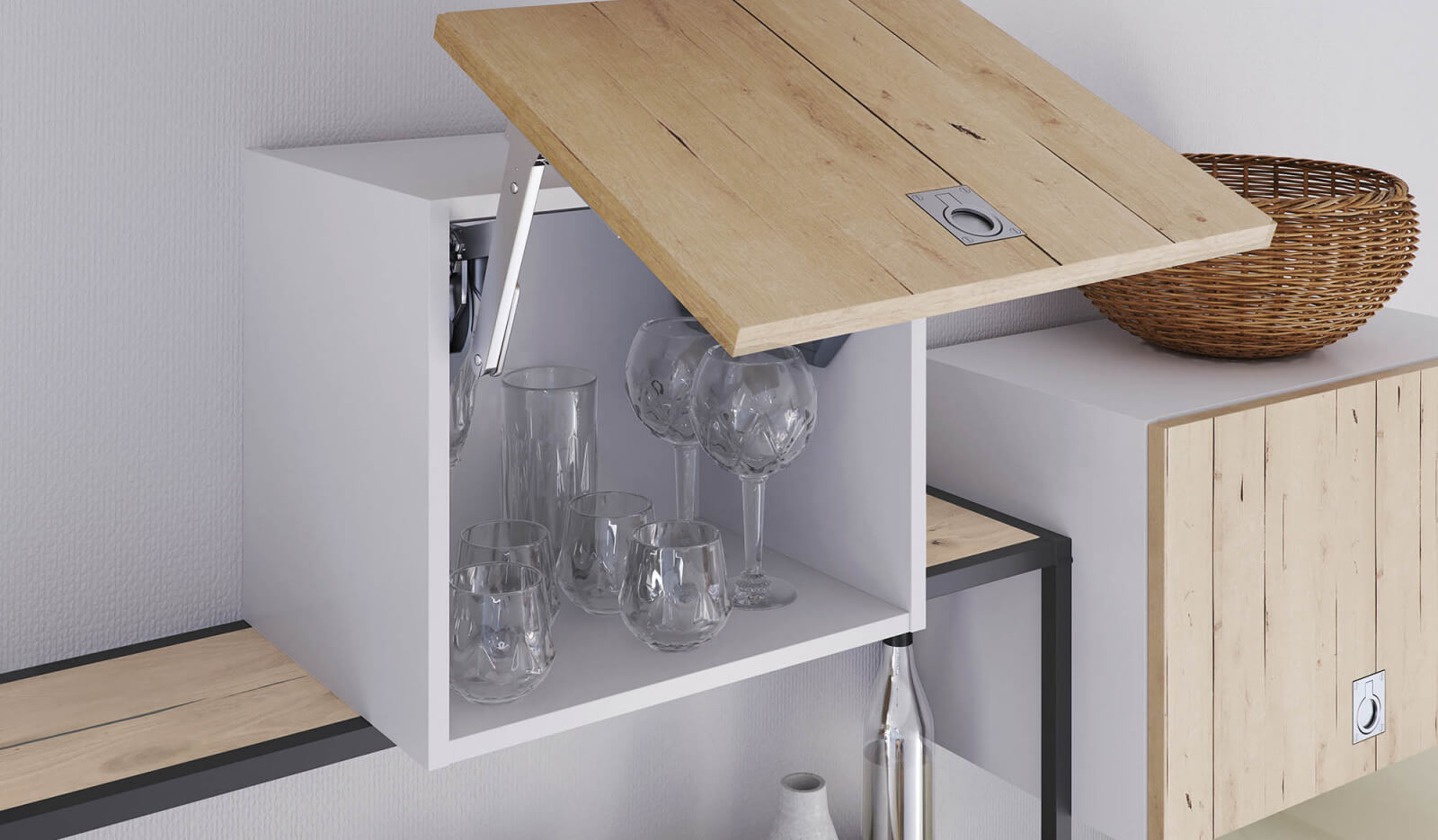 Keuken Karakter Licht Eiken - zwenkkast