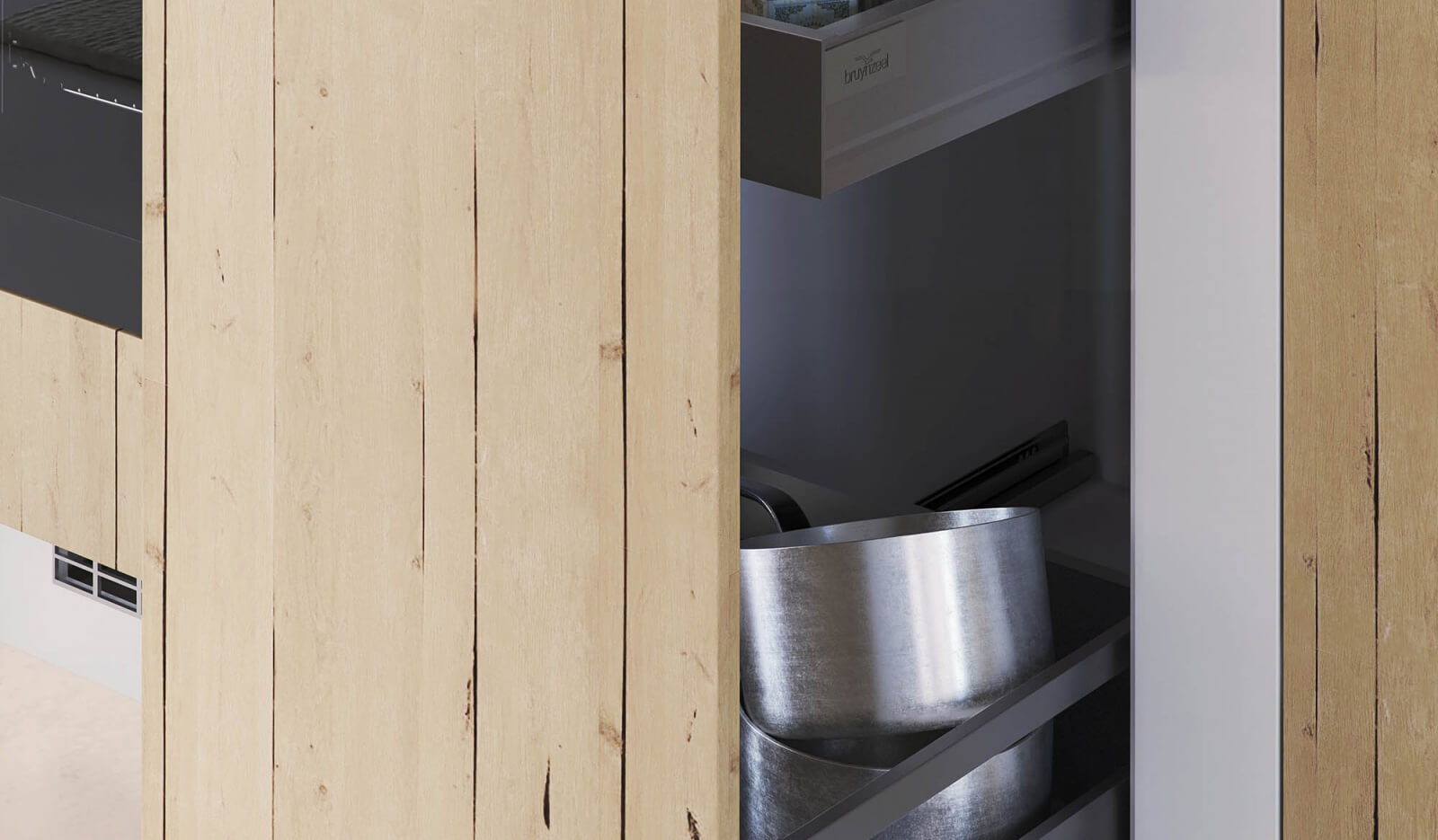 Keuken Karakter Licht Eiken - voorraadkast 
