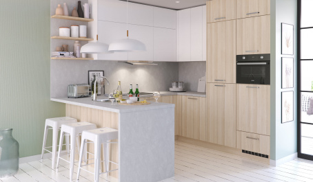 Keuken Atlas wit & acacia
