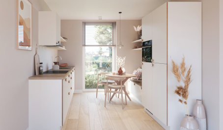 Keuken Matterhorn hout kiezelwit